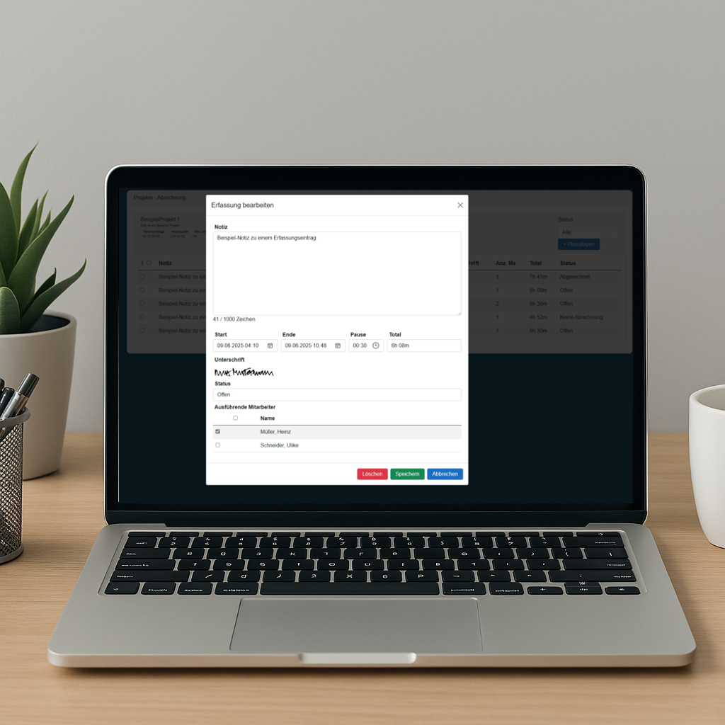 Personaleinsatzplanung und Zeit Erfassung