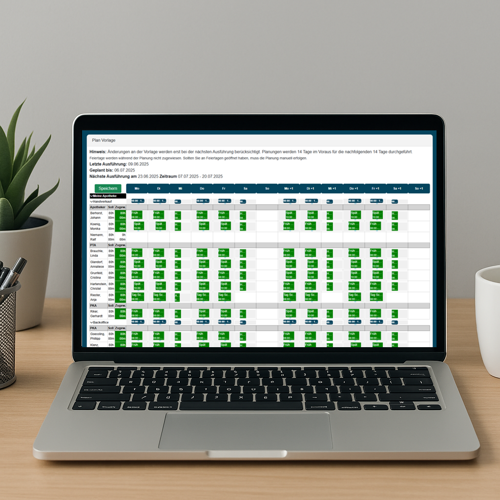 Personaleinsatzplanung und Zeit Erfassung
